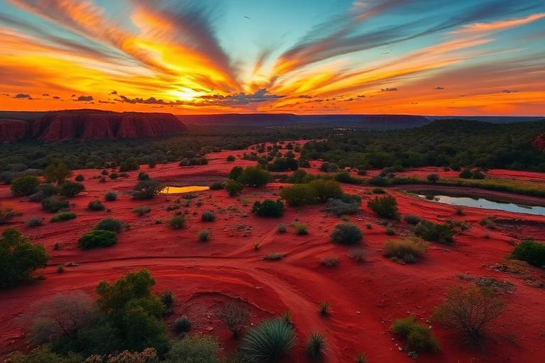 AI-generated travel illustration inspired by Australia and its destination