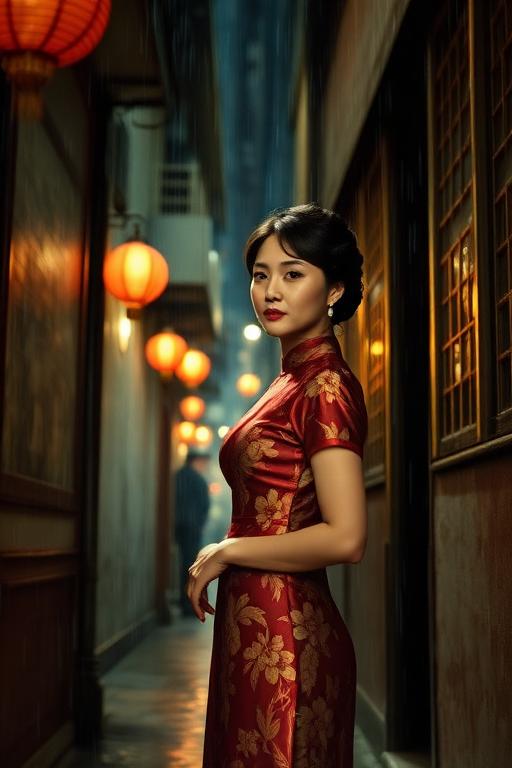 AI-generated travel illustration inspired by In the Mood for Love and its destination