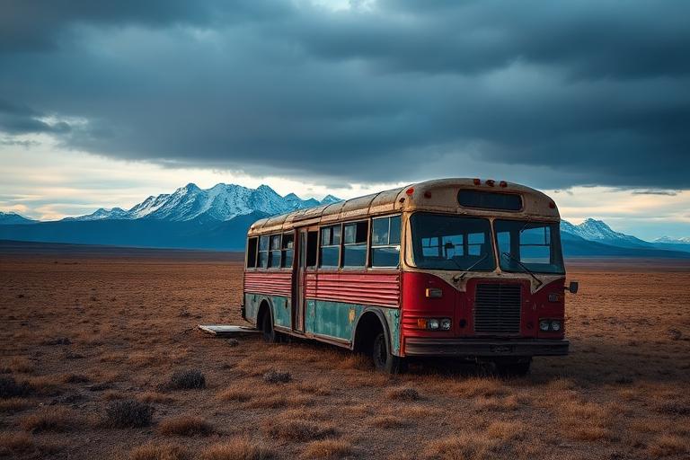 AI-generated travel illustration inspired by Into the Wild and its destination