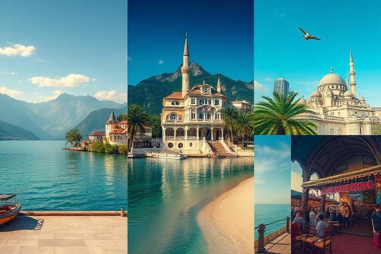 AI-generated travel illustration inspired by James Bond Series and its destination