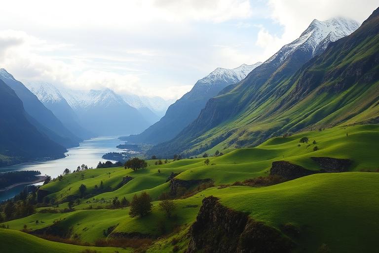 AI-generated travel illustration inspired by The Lord of the Rings Trilogy and its destination