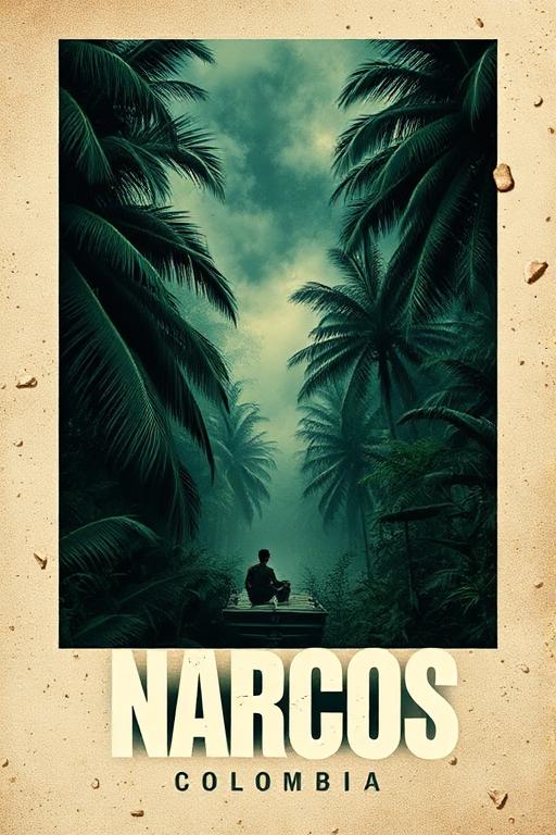 AI-generated travel illustration inspired by Narcos and its destination