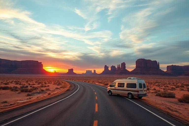 AI-generated travel illustration inspired by Nomadland and its destination