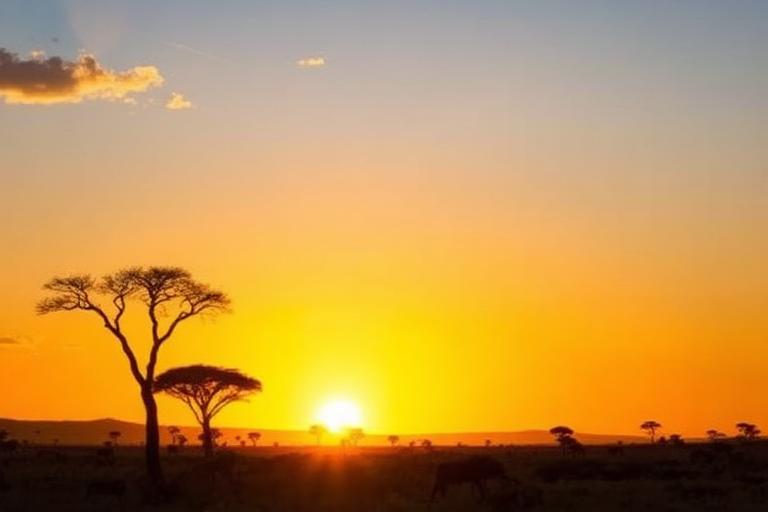 AI-generated travel illustration inspired by Out of Africa and its destination
