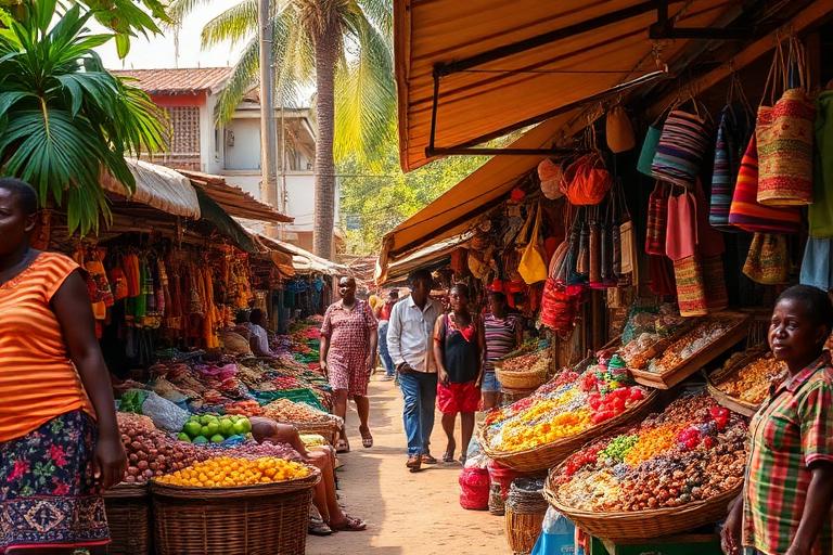 AI-generated travel illustration inspired by Queen of Katwe and its destination