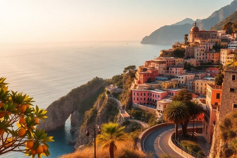 AI-generated travel illustration inspired by The Trip to Italy and its destination