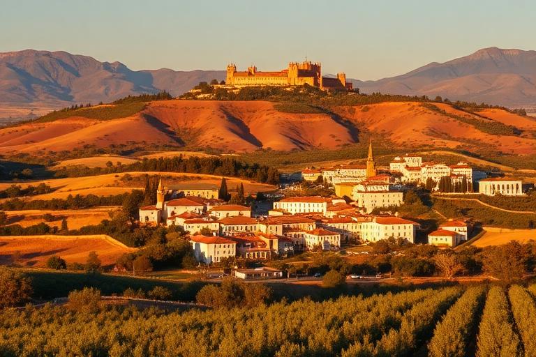 AI-generated travel illustration inspired by The Trip to Spain and its destination