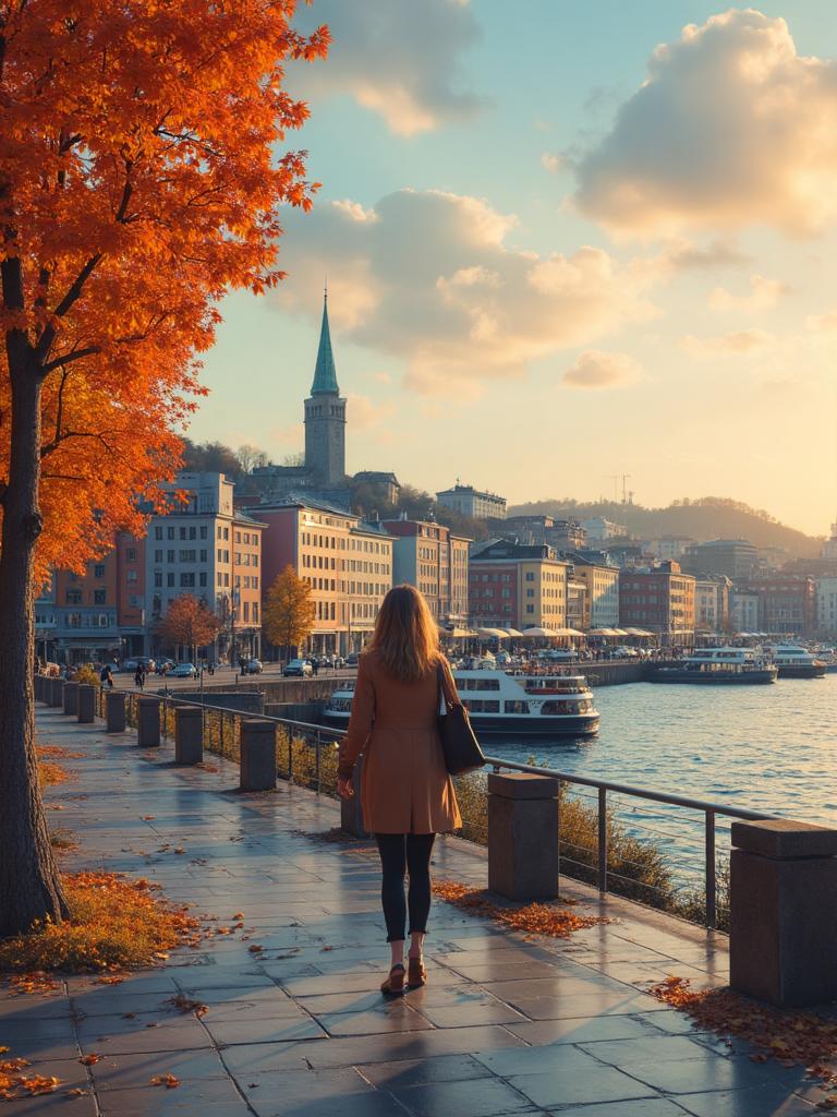 AI-generated travel illustration inspired by The Worst Person in the World and its destination